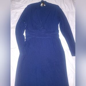 Black Long Sleeve Sheath Dress with V-neck for Cocktail